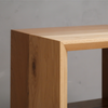 white oak side table with storage