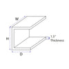 C-Shape side table diagram