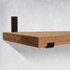 Custom White Oak Wood Shelves with J Brackets
