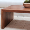 rectangular walnut waterfall coffee table