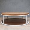 round white oak coffee table 