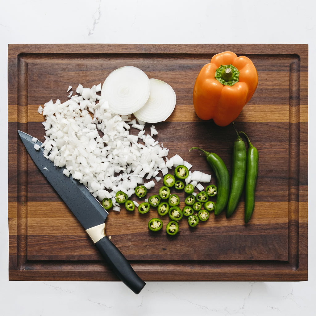 MOOGCO Walnut Cutting Boards - Large Thick Walnut Cutting Board with Juice Groove (17x12.6) Reversible Large Wooden Chopping Board