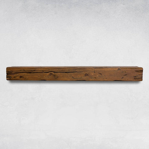 URBANDI Fireplace Mantel, Distressed, Rustic, Floating Shelf, Modern, Real Wood. (24”, Provincial)